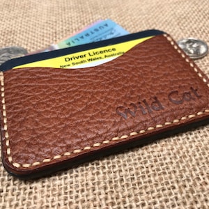 Porte-cartes kangourou en cuir slim line