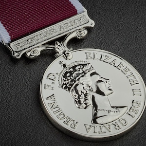 Silver Elizabeth II Military Medal - Long Service & Good Conduct. Regular Army, ERII LSGC