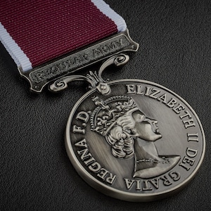 Silver Elizabeth II Military Medal - Long Service & Good Conduct. Regular Army, ERII LSGC