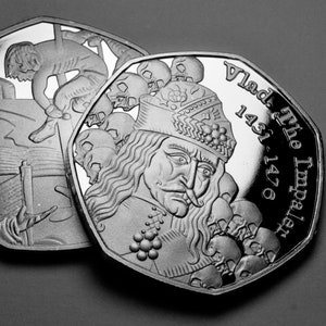 VLAD THE IMPALER Silver Commemorative. Dracula/Vampire/Transylvania/Wallachia