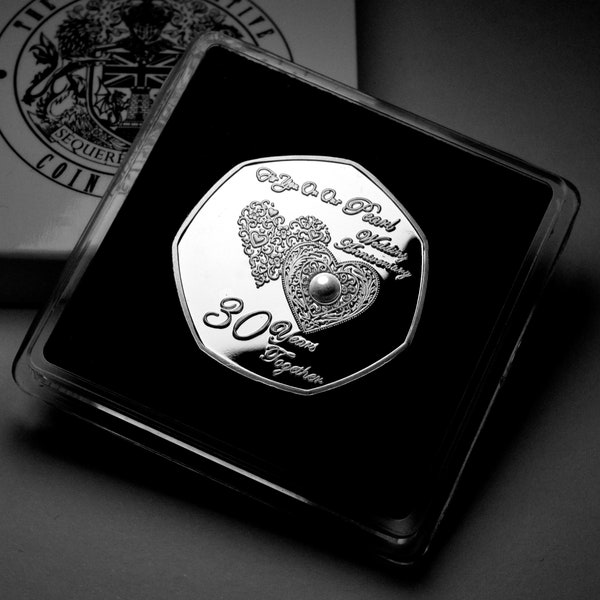 For You On Our 30th PEARL WEDDING ANNIVERSARY Silver Commemorative. Cased. Gemstone. Gift/Present Husband/Wife/Partner. 30 Years Together