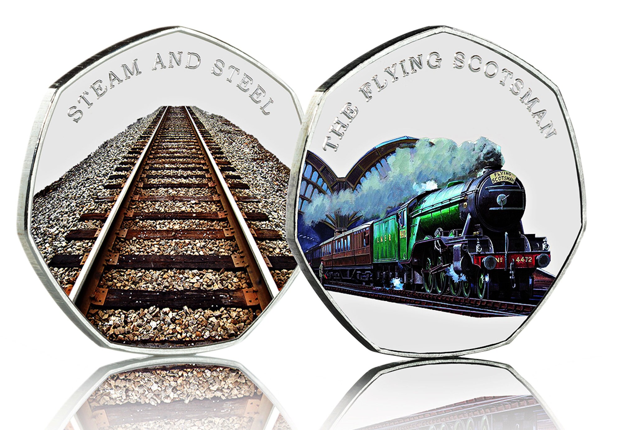 The Flying Scotsman Full Colour Silver Commemorative Coin for Etsy Canada