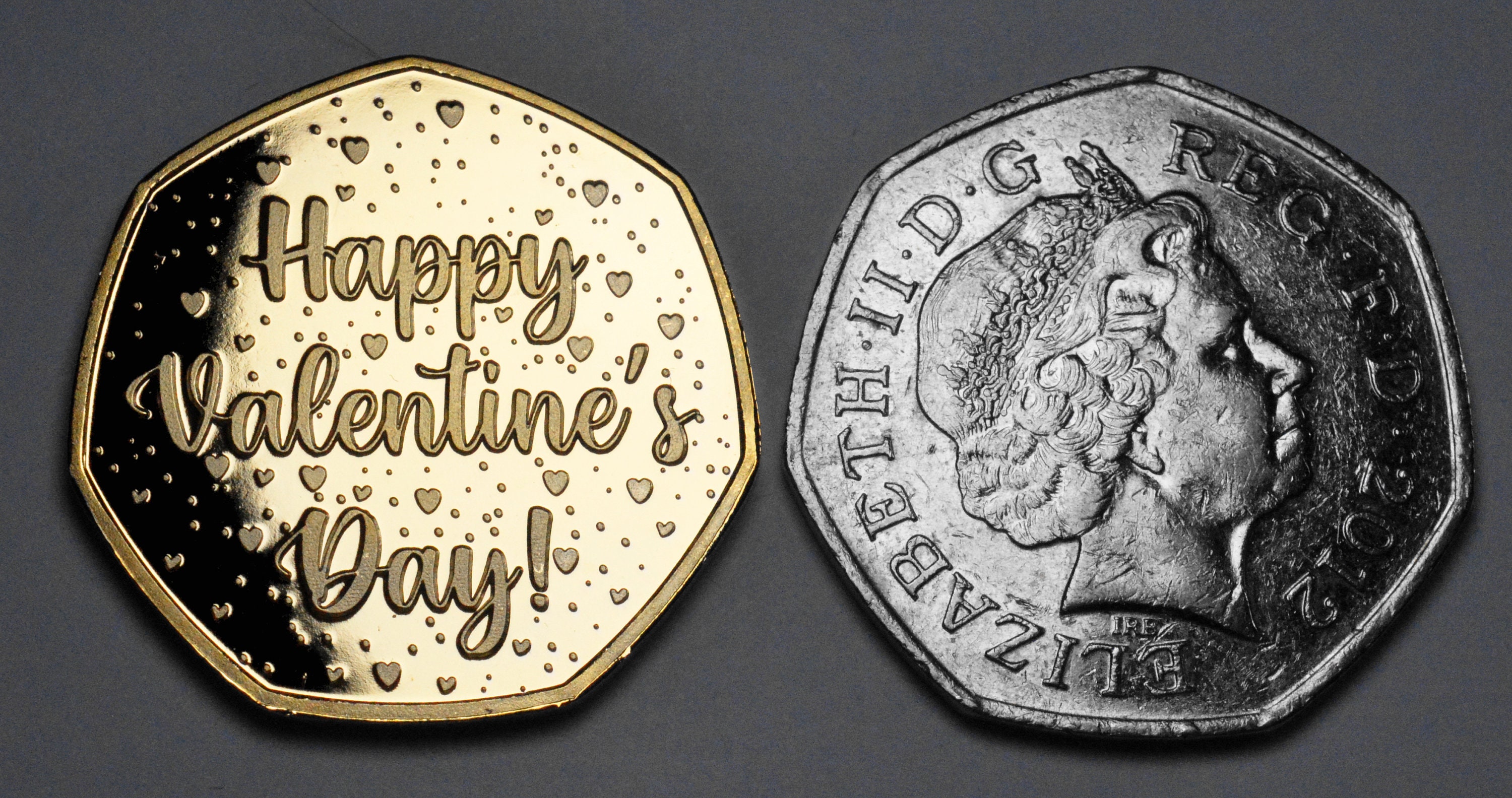 Happy Valentine&#39;s Day &#39;I Love You&#39; 24ct Gold Commemorative in Capsule. Husband/Wife/Girlfriend/Boyfriend/Partner Gift/Present