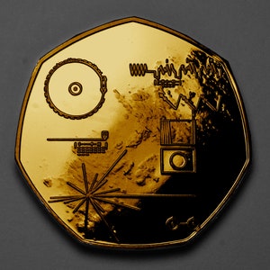 VOYAGER 1 SPACECRAFT 24ct Gold Commemorative. Golden Record. Space/NASA/Interstellar/Probe. Space Exploration. Gift/Present