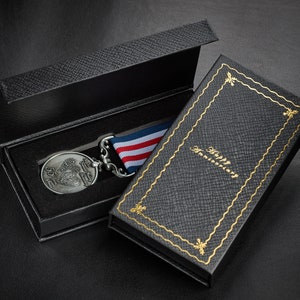 Our 55th Emerald Wedding Anniversary Medal in Presentation Case. Long Service and Bravery in the Field. Gift/Present Husband/Wife. Silver 55