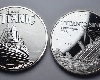 RMS TITANIC .999 Silver Commemorative in Capsule. Ocean Liner