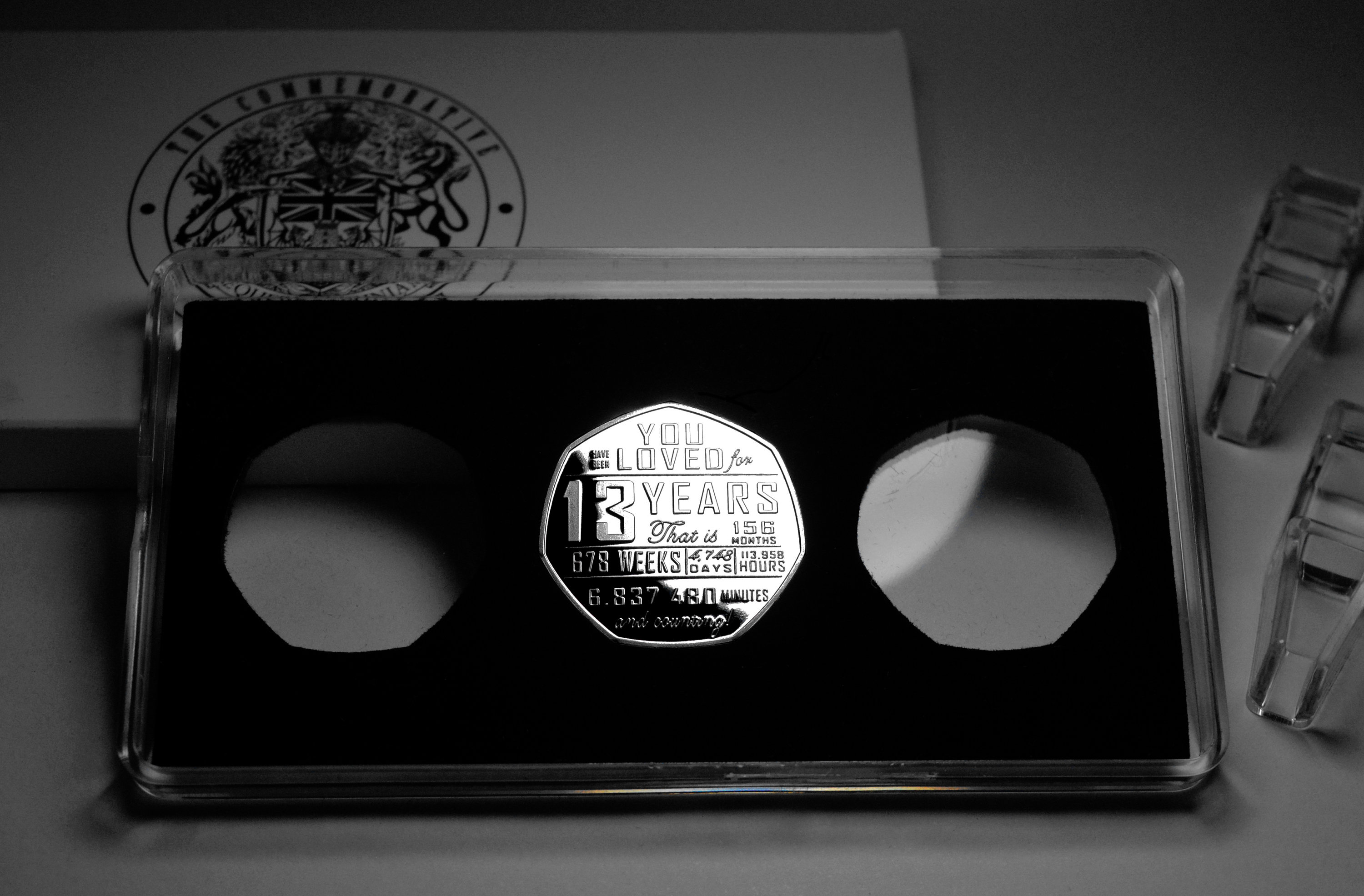 13th Birthday Silver Commemorative in Gift/Presentation Case. Gift/Present/Party/Ideas. Celebrating 13 Years Son/Daughter/Grandson