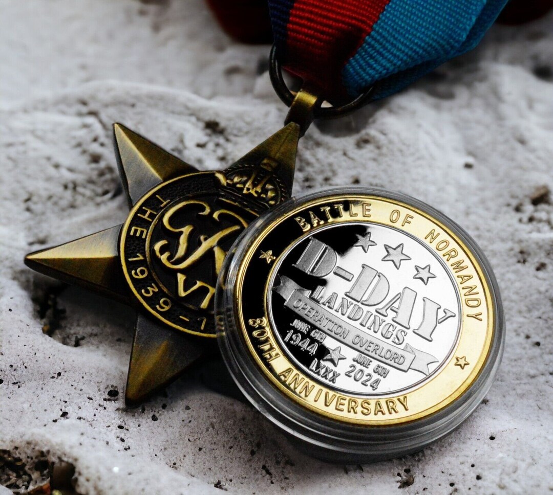 DDAY LANDINGS 80th Anniversary Commemorative and 19391945 Star Medal