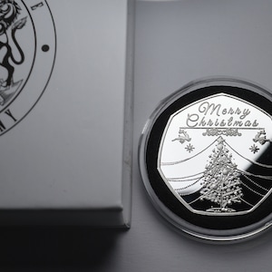 MERRY CHRISTMAS .999 Silver Commemorative in Capsule & Gift Box. Santa Claus Gift/Present/Stocking/Tree Xmas/Festive Secret Santa