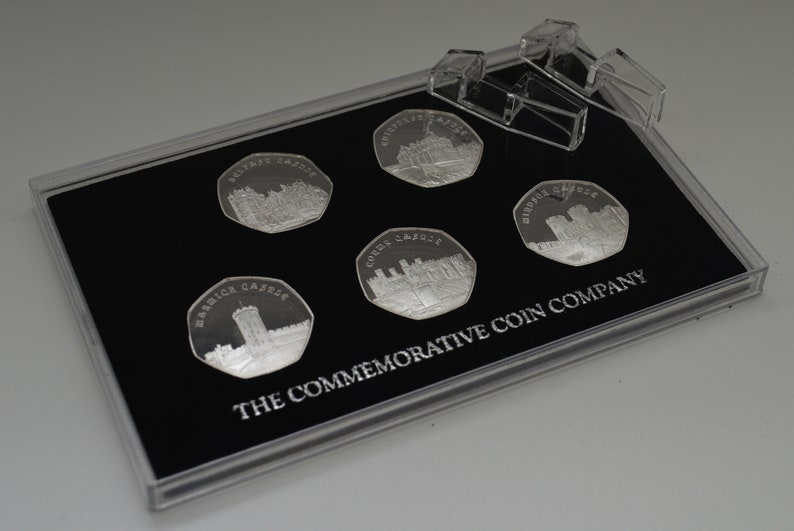 Full Set 2019 Castle Series Commemoratives + Acrylic Glass 50p ...