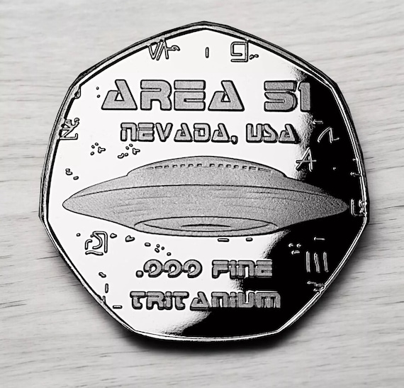 Extremely Rare .999 'TRITANIUM' Alien Coin/artefact. Area 51
