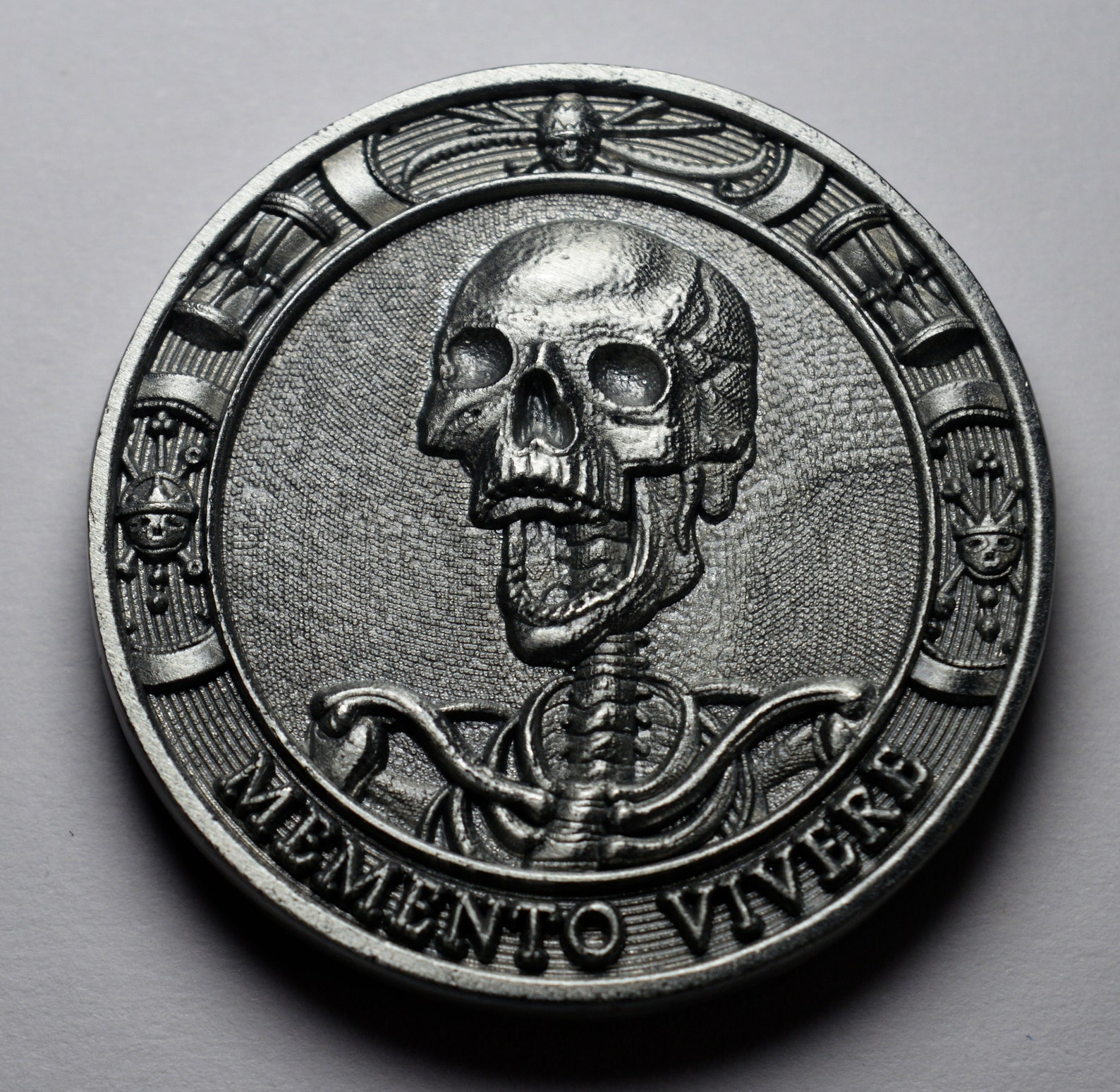 Trio Of Memento Morivivere Reminder Coins In Capsules Etsy 