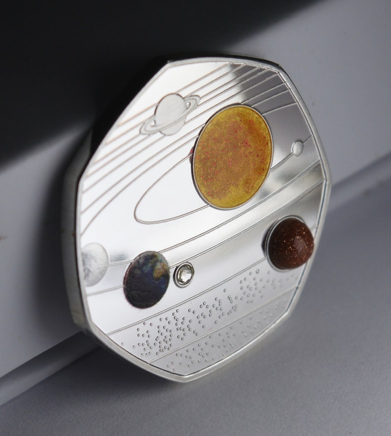 Pair of Boxed SOLAR SYSTEM Commemoratives in 50p Coin Display Case ...