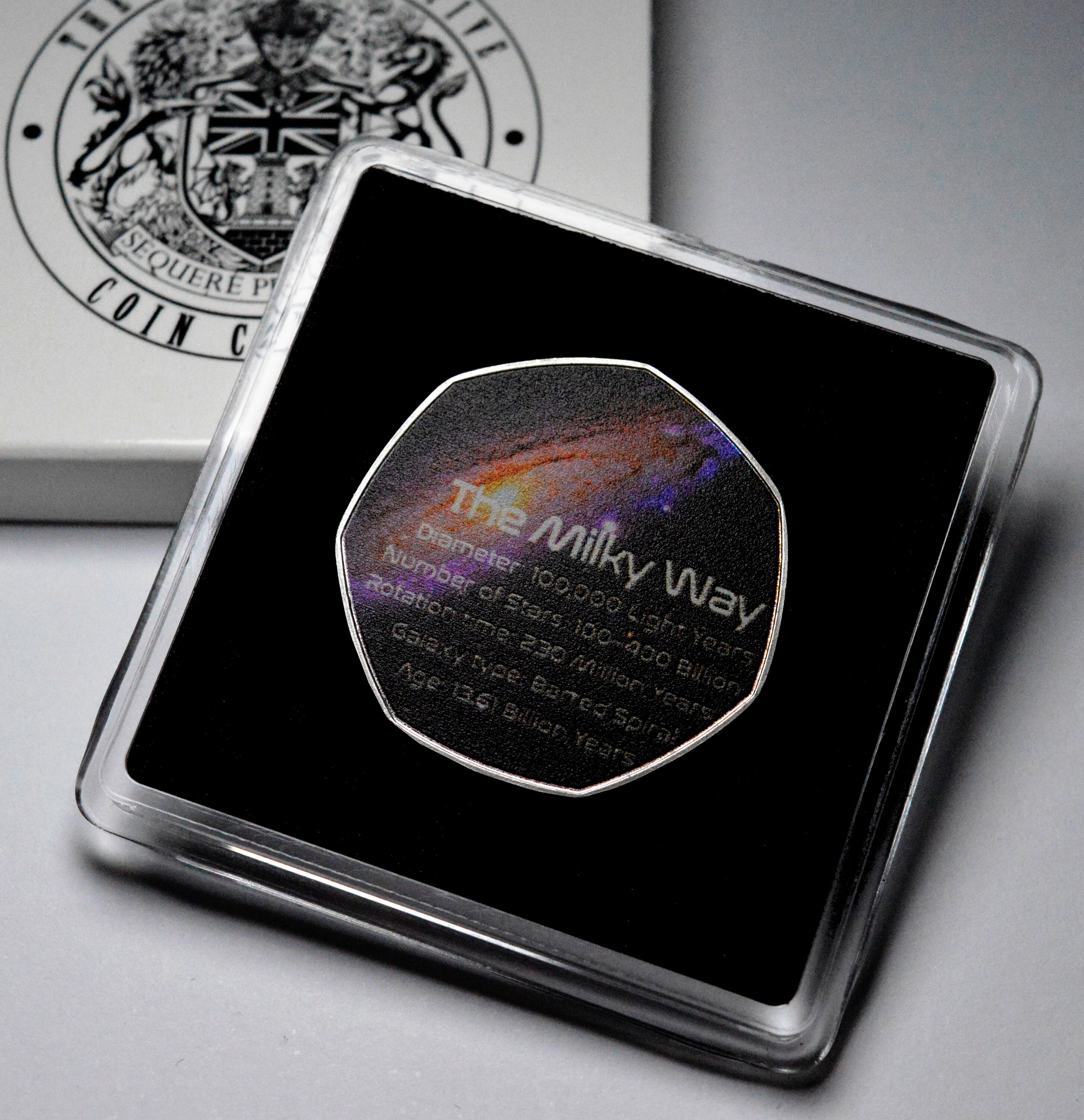 The MILKY WAY Galaxy Full Colour Silver Commemorative in Case