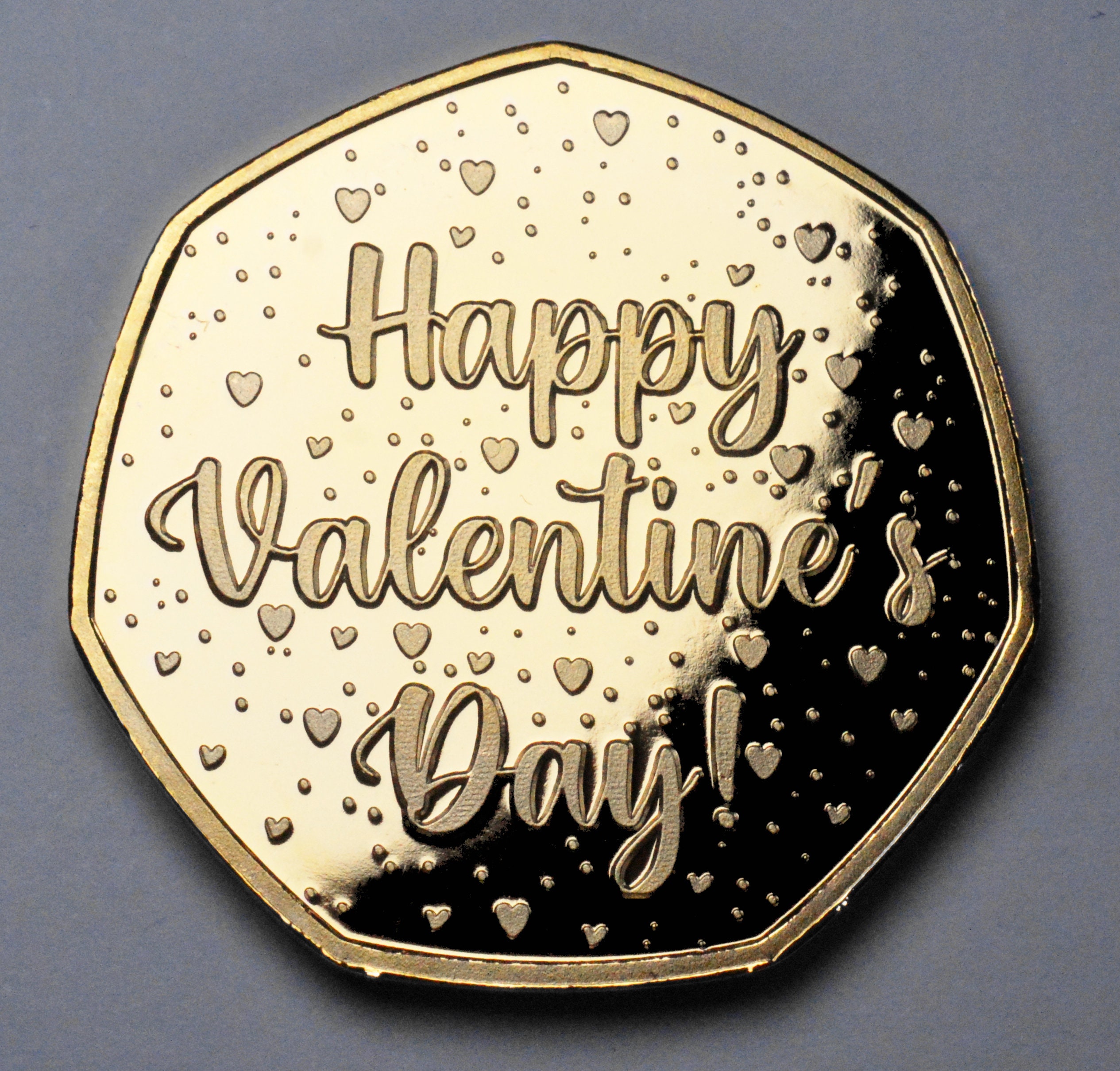 Happy Valentine&#39;s Day &#39;I Love You&#39; 24ct Gold Commemorative in Capsule. Husband/Wife/Girlfriend/Boyfriend/Partner Gift/Present