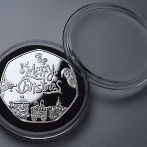 MERRY CHRISTMAS .999 Silver Commemorative in Capsule. Santa Claus Gift/Present/Stocking/Tree Xmas/Festive Secret Santa
