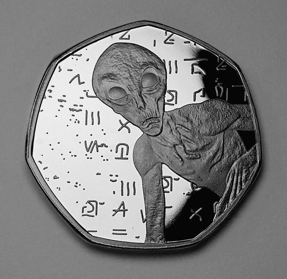 Extremely Rare .999 'TRITANIUM' Alien Coin/artefact. Area 51. Ufo
