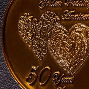 Buy On Our 50th GOLDEN WEDDING ANNIVERSARY Commemorative With Gold Diamante Gemstone. Gift Box. Gift/present Husband/wife/partner. 50 Years. Online In India