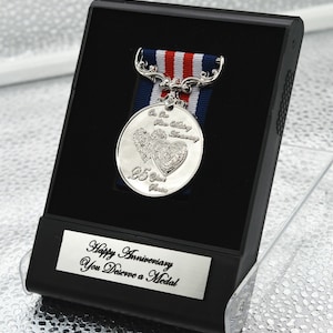 Your 25th Silver Wedding Anniversary Medal in Presentation Case. Long/Distinguished Service and Bravery in the Field. Gift/Present