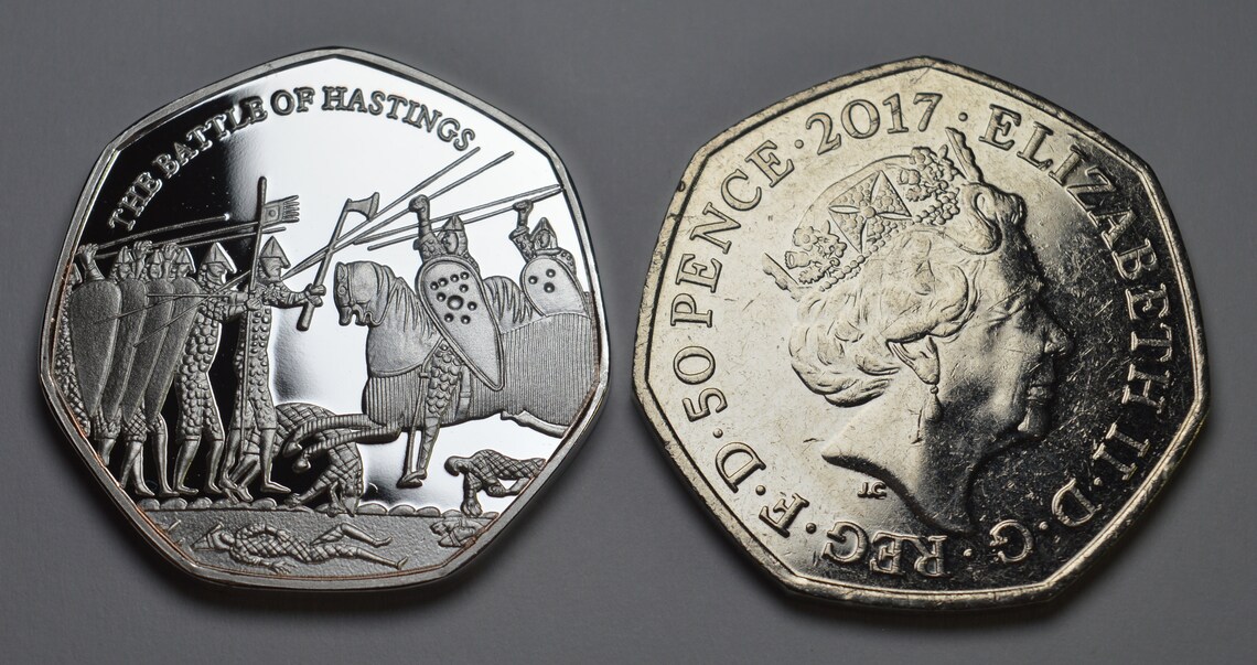 Pair of The Battle of Hastings Commemoratives in 50p Coin Etsy