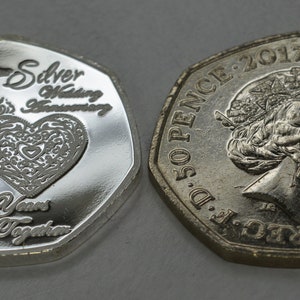 Happy Annversary Slver Commemoratve Con N Capsule. Gft/present Husband/wfe/weddng