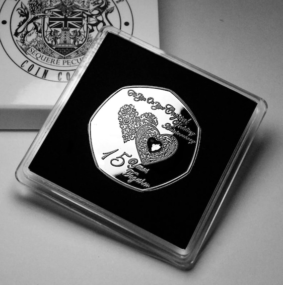 On YOUR 15th Crystal Wedding Anniversary Silver Commemorative in