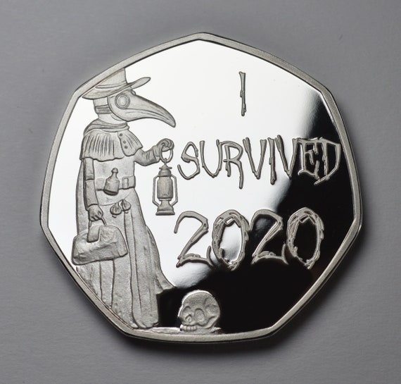 I SURVIVED 2020 MEDAL COIN COMMEMORATIVE COLLECTORS MEMENTO GIFT CASE