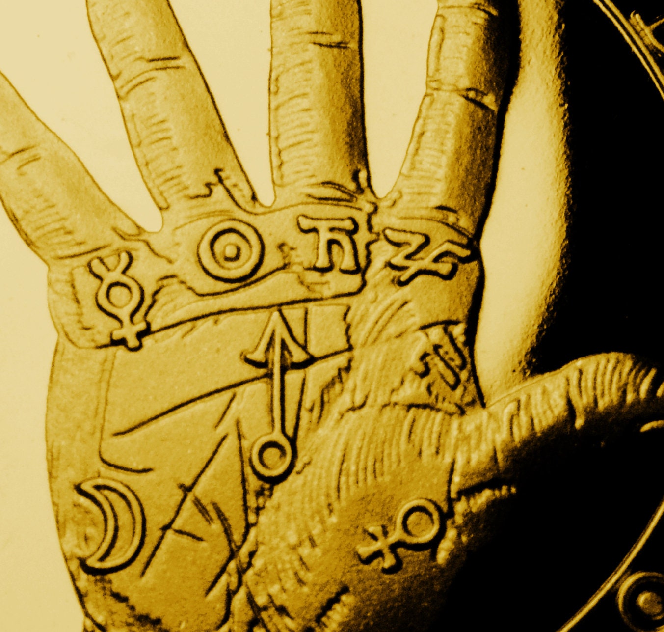 PALMISTRY 24ct Gold Commemorative in Capsule. Palm Reading, Divination