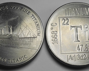 Barra De Titanio Con COA - 1 Onza Troy .999 Puro Lingote Con - Foto 2