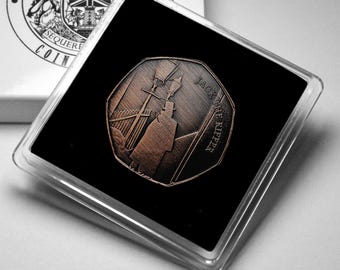 Brand New Jack the Ripper, Whitechapel Antique Bronze Commemorative Coin in Gift Case. Unique Item. For Albums/Collectors/Coin Hunt 50p.