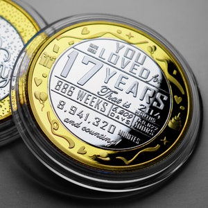 thumbnail image 2 of 16th Birthday Commemorative Coin – Dual Metal Silver & 24ct Gold, Sweet 16 Gift 2 of 13
