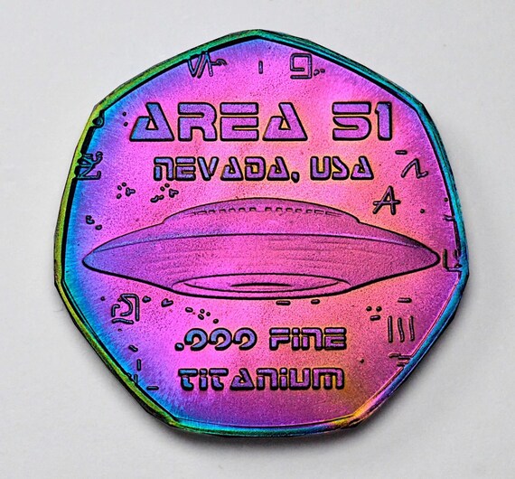 Extremely Rare .999 TITANIUM Alien Coin/artefact. Area 51