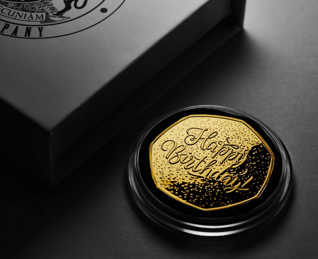 Brand New 25th Birthday Gold Commemorative in Capsule and Gift ...