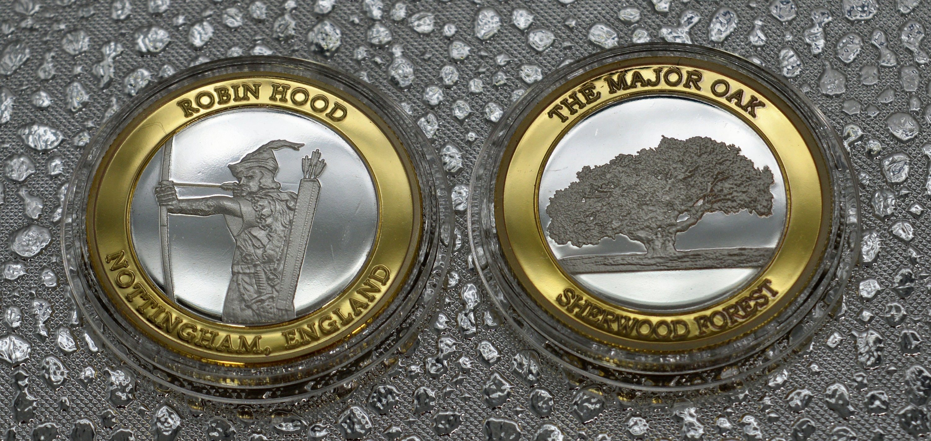 Robin Hood & Sherwood Forest 'dual Metal' Silver and 24ct Gold
