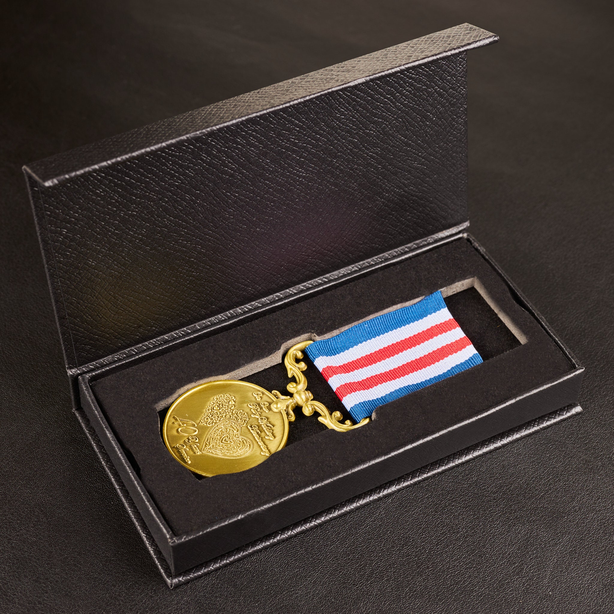 60th Diamond Wedding Anniversary Medal - Silver Commemorative Gift For Husband, Bravery & Service Theme