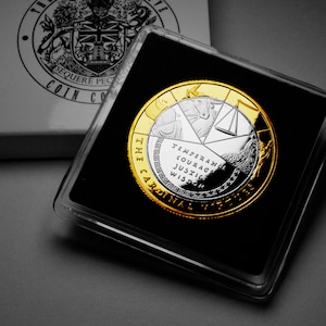 Marcus Aurelius stoïcijns/stoïcisme dubbele metalen zilveren en 24 kt gouden herdenkingsmunt. Cadeau-/presentatiekoffer. Token/aandenken cadeau/cadeau