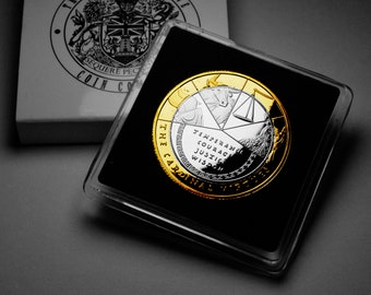 Marcus Aurelius Stoic/Stoicism Dual Metal Silver & 24ct Gold Commemorative Coin. Gift/Presentation Case. Gift/Present Token/Memento