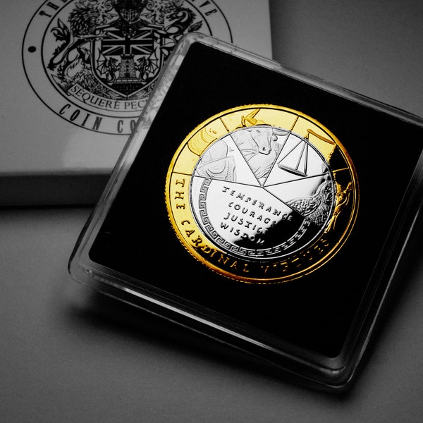Marcus Aurelius Stoic/Stoicism Dual Metal Silver & 24ct Gold Commemorative Coin. Gift/Presentation Case. Gift/Present Token/Memento