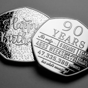 90er Geburtstag Silber Gedenkfeier. Geschenk / Geschenk Herzlichen Glückwunsch / Party / Feier / Ideen Feiern 90 Jahre Neunzig Opa / Papa / Oma
