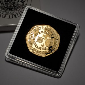 Commémoratif officiel de Terre plate/Terre en or 24 carats dans un coffret cadeau. Pièce d'adhésion ! 5 millions de membres mondiaux ! Cadeau