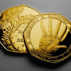 PALMISTRY 24ct Gold Commemorative. Palm Reading, Divination, Chiromancy. Gift/Present. Fortune/Luck. Embrace Your Destiny. New Age