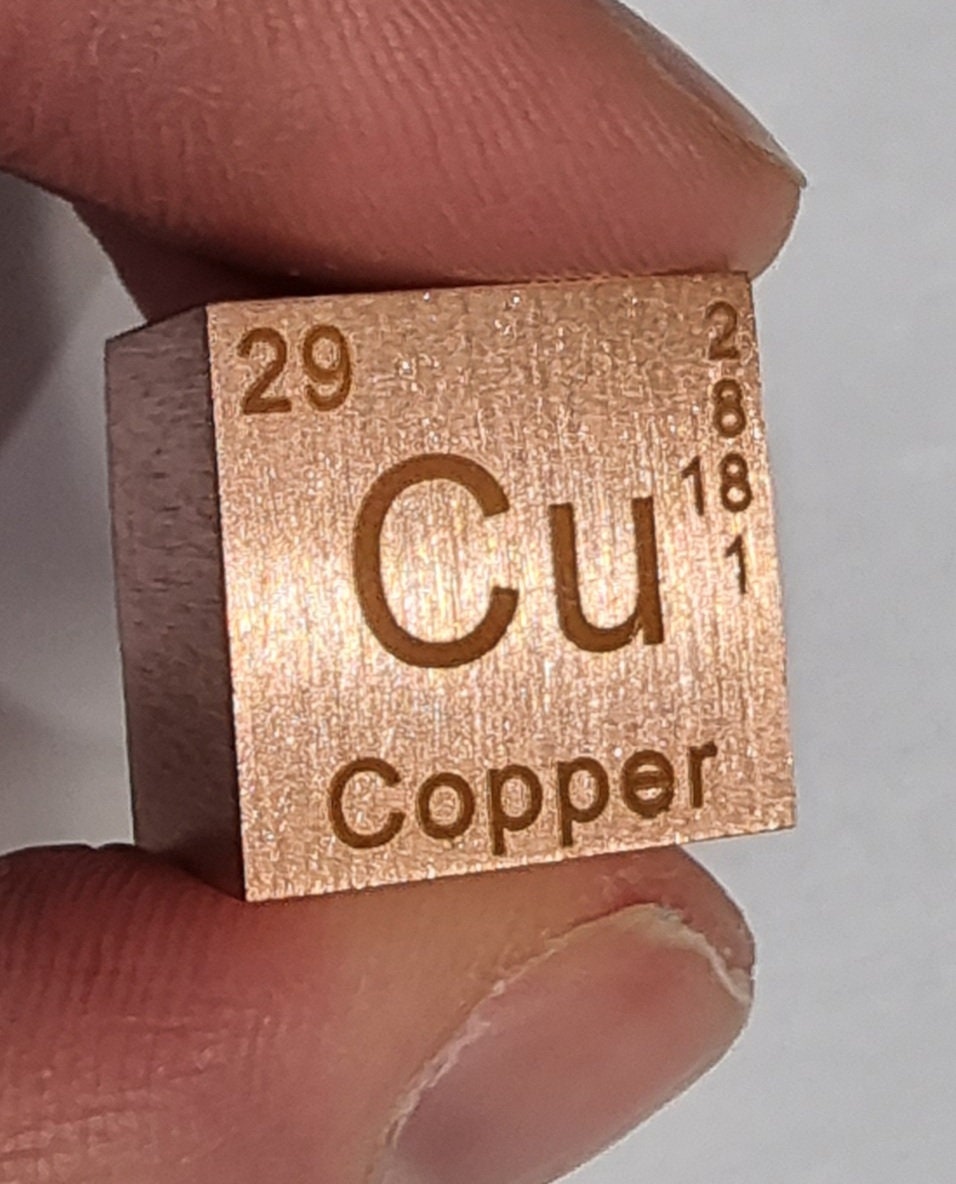 9995 Fine/pure COPPER Element Solid Block/cube. 36g 16mm. Investment ...