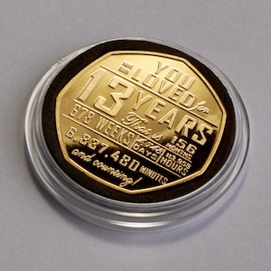 13.Geburtstag 24 Karat Gold Gedenkfeier in Kapsel. Geschenk/Geschenk Herzlichen Glückwunsch/Party/Feier. 13 Jahre Sohn/Tochter/Enkel Teenager