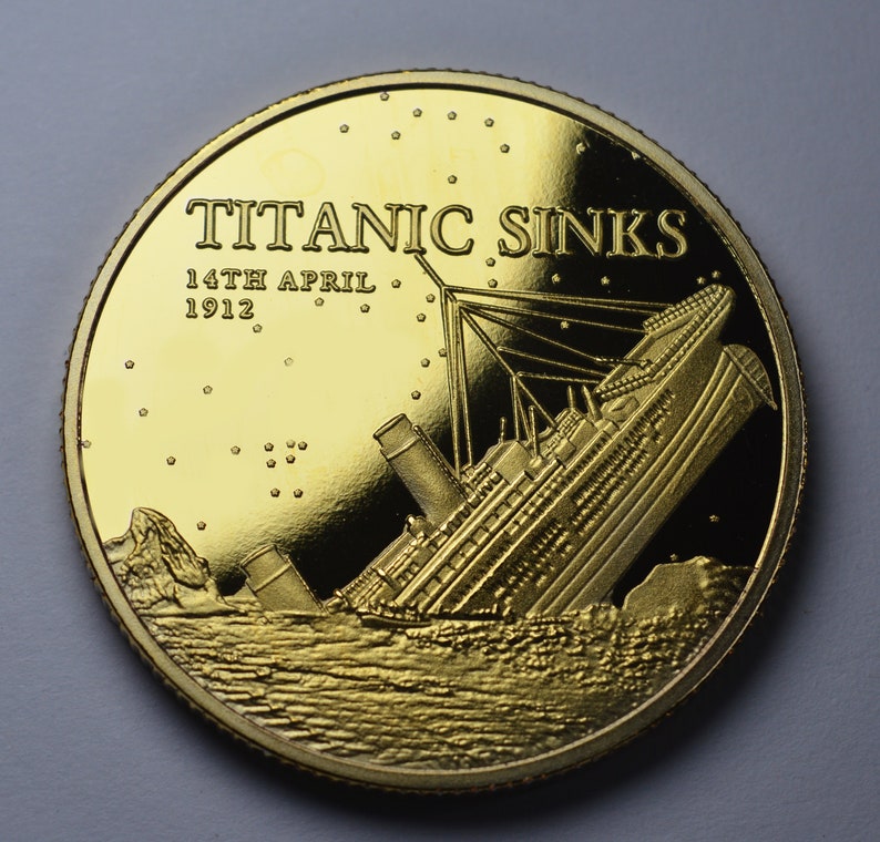 Titanic Commemorative RMS Gold Bar Medal – 1912 History Memorabilia, Great Gift For Collectors