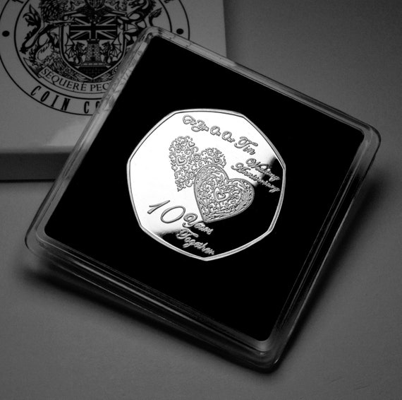 For You On Our 10th TIN WEDDING ANNIVERSARY Silver Commemorative. Gift/Presentation Case.  Husband/Wife/Partner/Present. 10 Years Together.