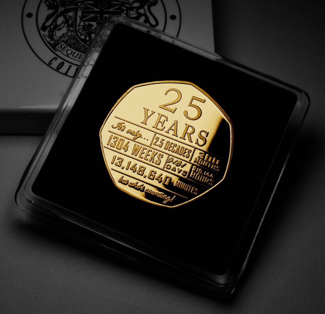 Brand New 25th Birthday 24ct Gold Commemorative in Capsule and Gift ...