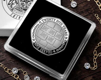 On Our 25th SILVER WEDDING ANNIVERSARY Commemorative Coin in Gift Case. Partner in Crime! 25 Years Together. Gift/Present Husband/Wife.