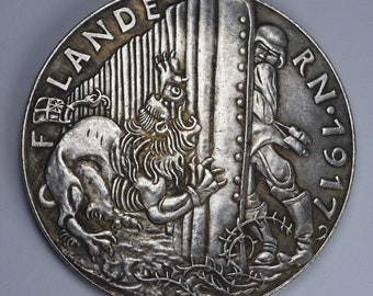 第一次世界大戦のドイツの風刺コイン。カール・ゲッツ。1917 年