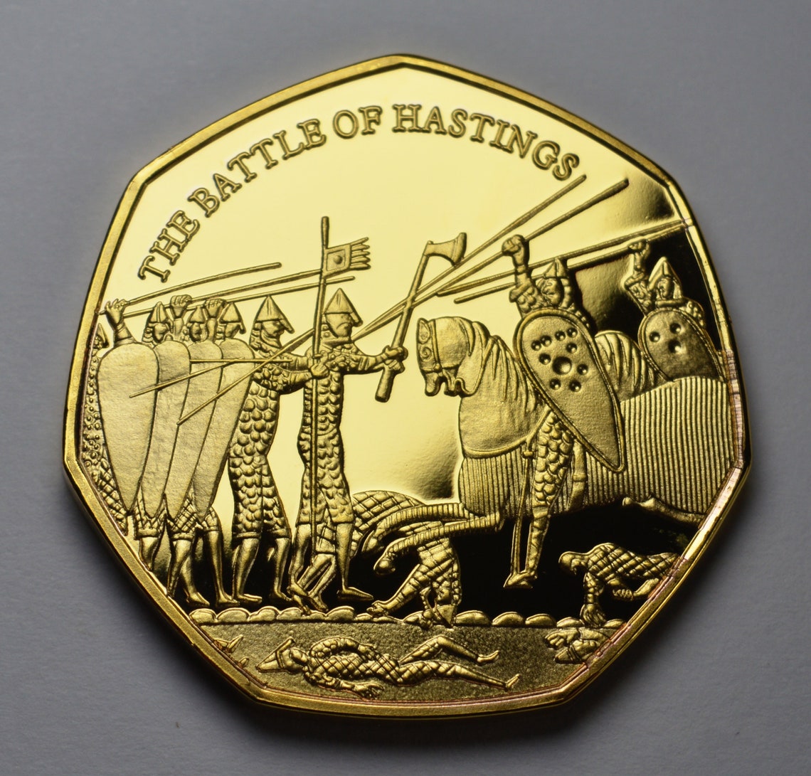 Pair of The Battle of Hastings Commemoratives in 50p Coin Etsy
