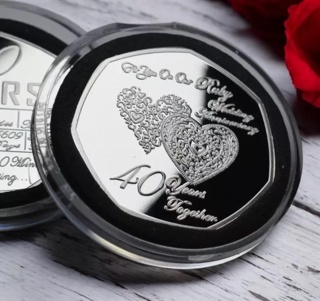 On Your 10th TIN ANNIVERSARY Commemorative Coin In Capsule. (NOT